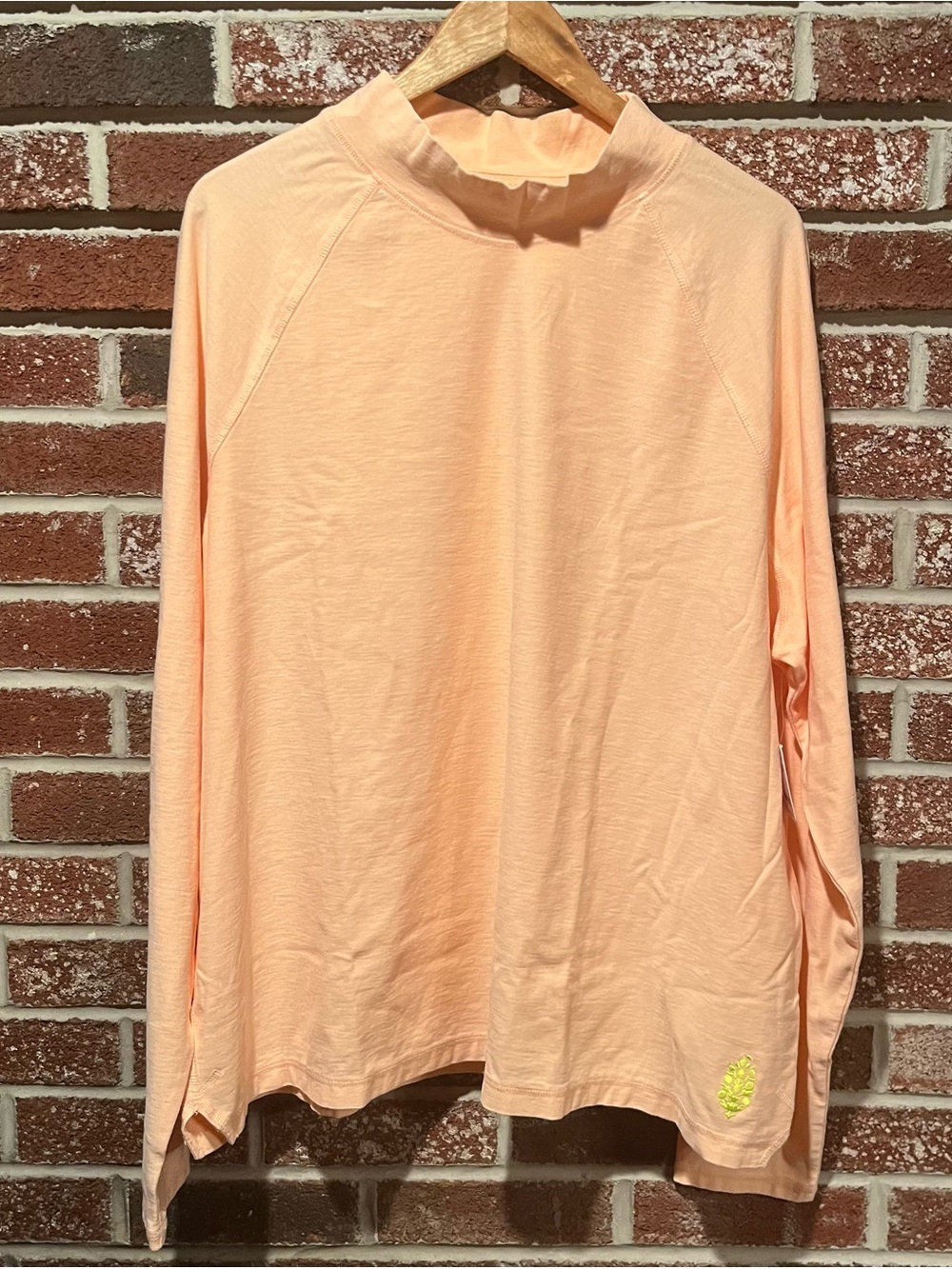 Free People - Peach - Long Sleeve - Mock Neck Top